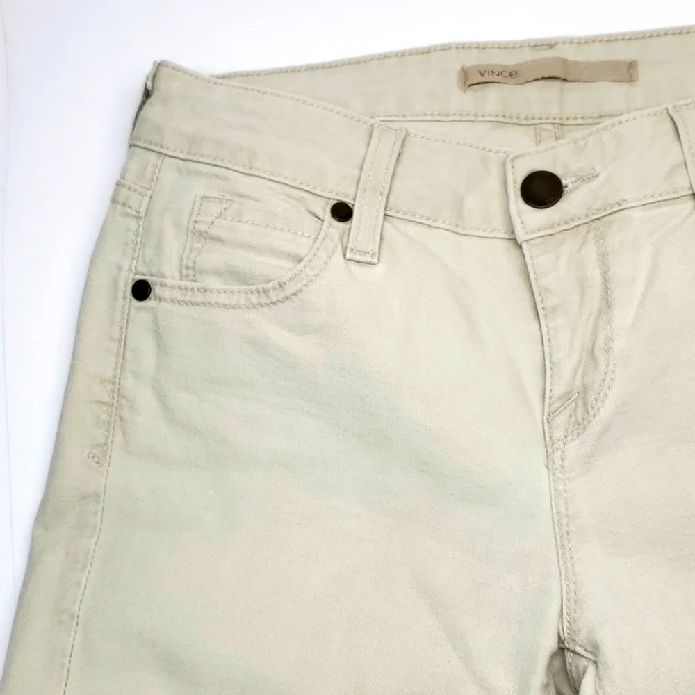 Vince Crop Skinny Ankle Khaki Jeans 25 EUC - Picture 3 of 13